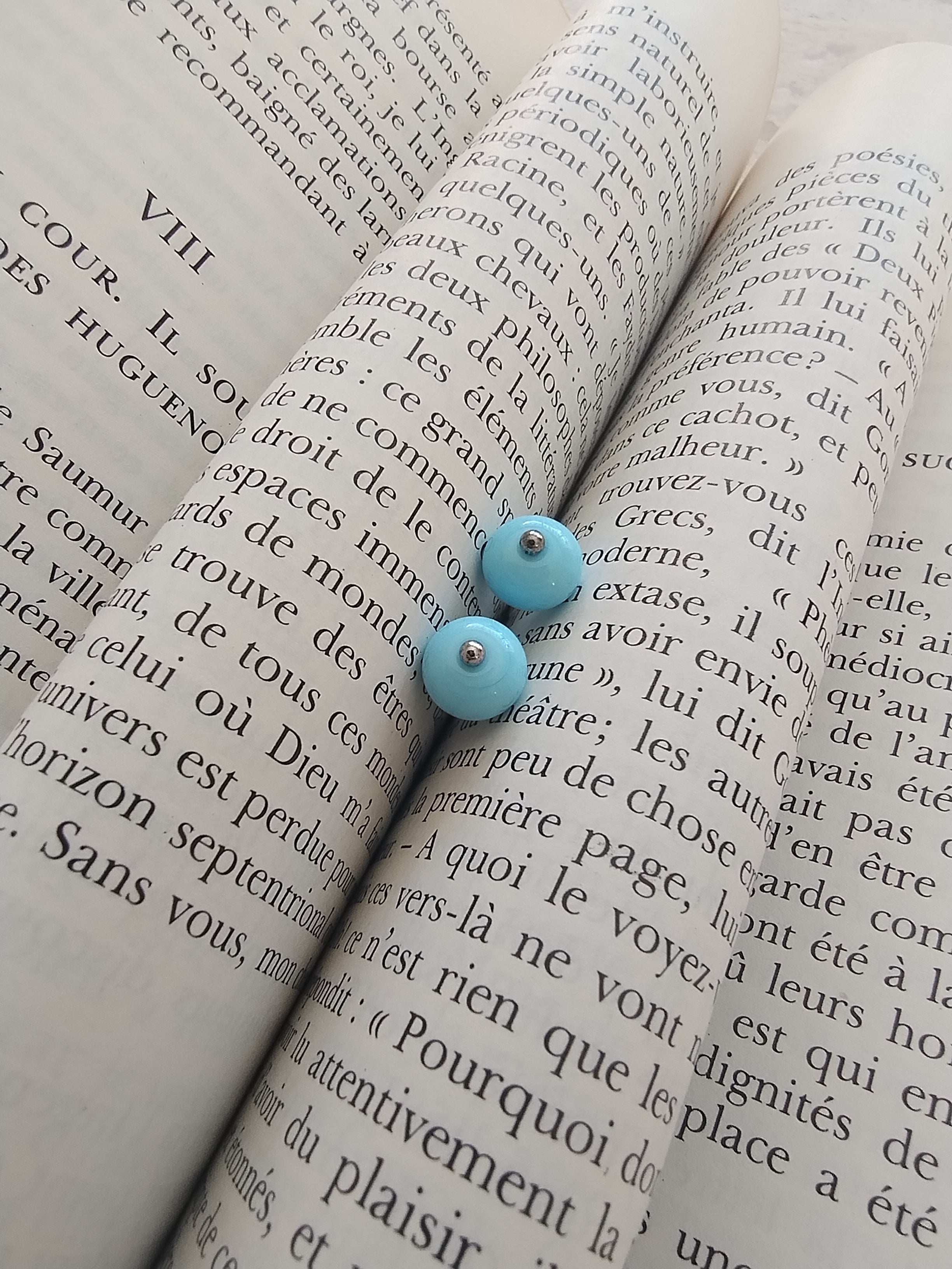 Clous d'oreilles Bleu Ciel
