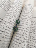 Clous d'oreilles vert bouteille
