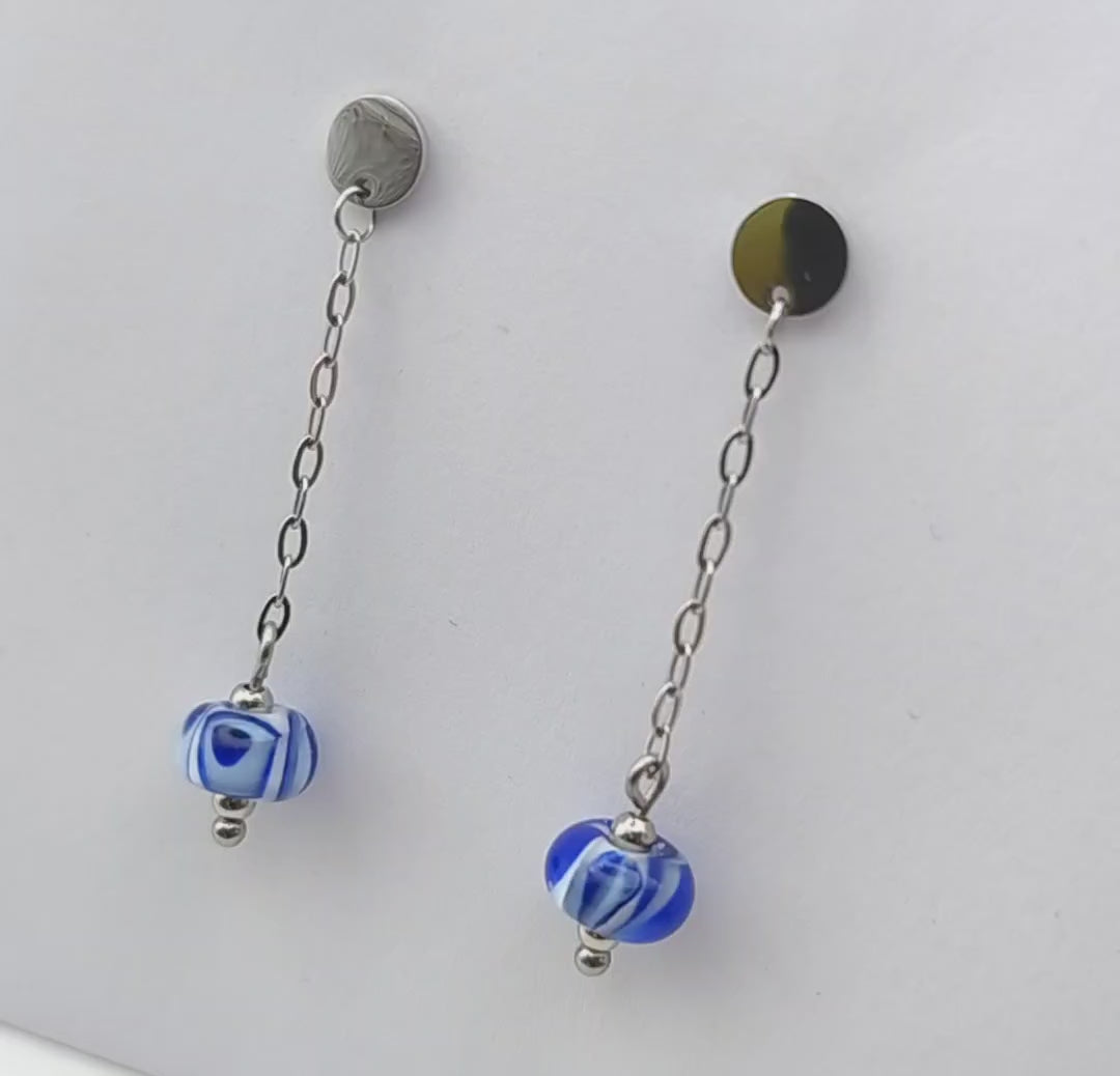 Boucles d'oreilles Vagues d'été n°1